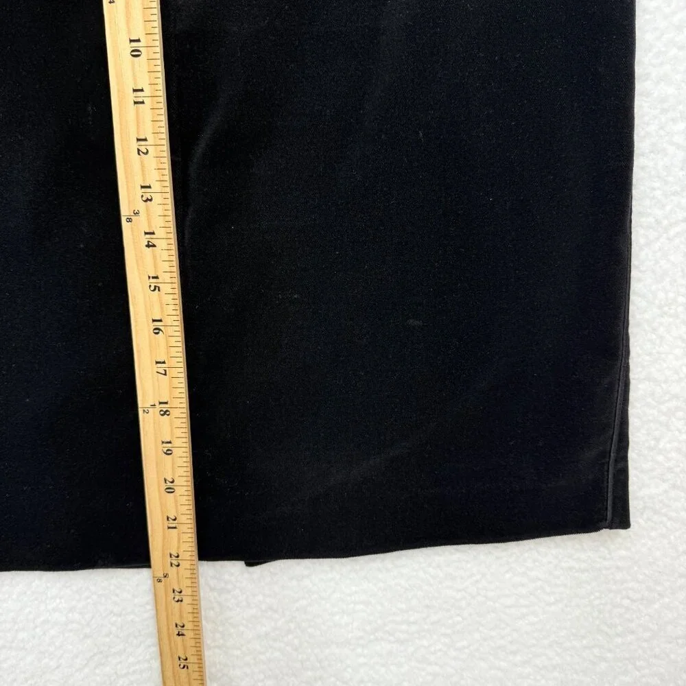 Context Black Velvet Skirt Knee Length Stretch‎ Goth Holiday Size 12